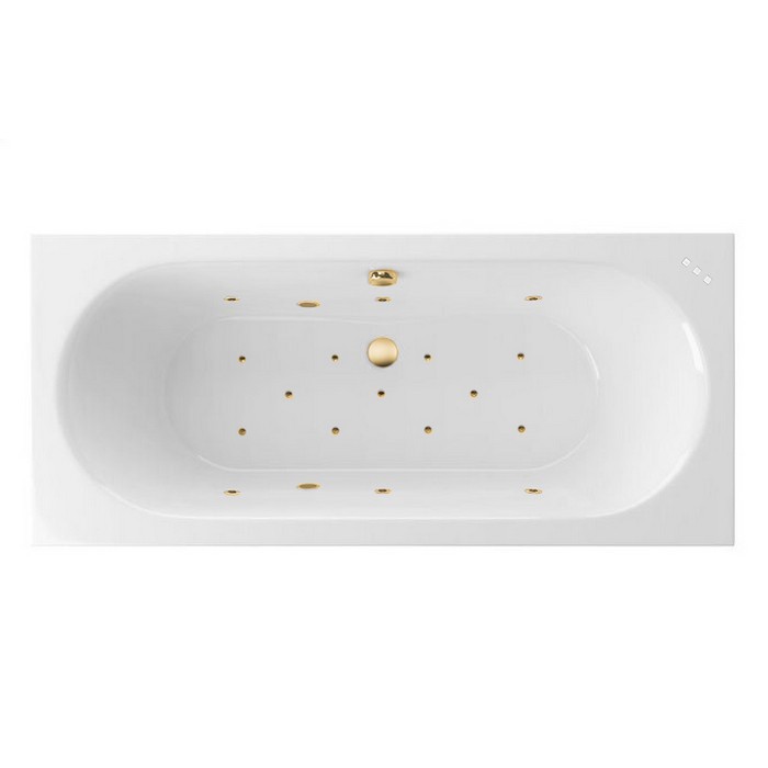 Встраиваемая ванна slim 170x75 relax, Excellent Oceana, золото арт. WAEX.OCE17S.RELAX.GL