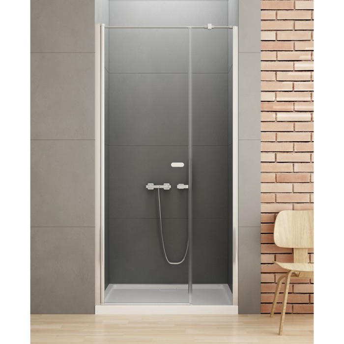 Дверь в нишу plus 100x195, New trendy New soleo chrome, хром арт. D-0139A/D-0094B