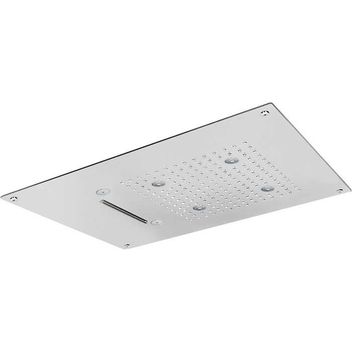 Cisal верхний душ 55х40см zs027070d2 zen shower, цвет: нержавеющая сталь