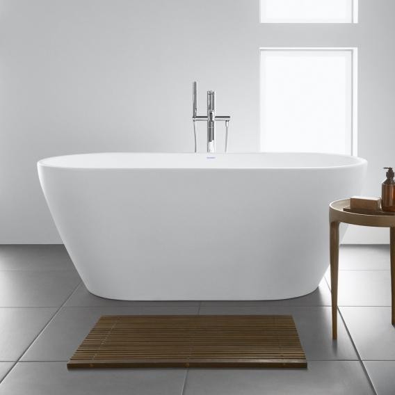 Duravit отдельно стоящая ванна 1600 мм х 750 мм, c двумя наклонами для спины, d-neo, 700477000000000 цвет: gres pietra grey opaco