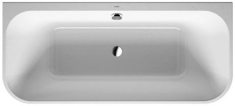 Duravit акриловая ванна happy d2 1800 х 800 пристенный вариант, c двумя наклонами для спины, happy d.2, 700318000000000 цвет: белый