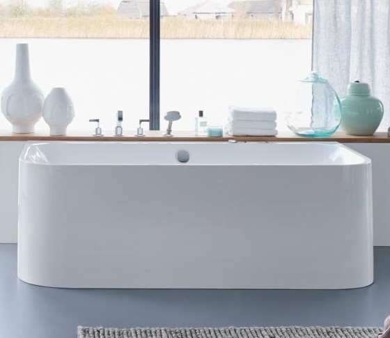 Duravit акриловая ванна happy d2 1800 х 800 пристенный вариант, c двумя наклонами для спины, happy d.2, 700318000000000 цвет: белый