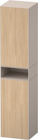 Duravit шкаф-пенал высокий 2 дверцы 360 мм х 400 мм х 1900 мм, zencha, ze1353l30830000 цвет: натуральный дуб/серо-коричневый суперматовый