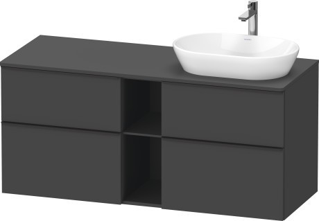 Duravit тумба подвесная под раковину справа 1400 мм х 550 мм, d-neo, de4970r4949 цвет: графит матовый