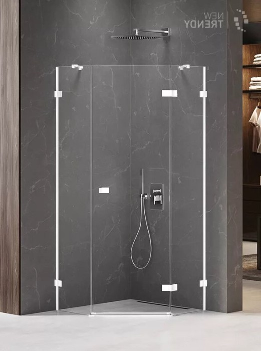 Душевое ограждение r 90x90x200, New trendy Avexa white, белый арт. EXK-3865