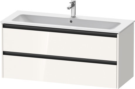 Duravit тумба подвесная под раковину 480 мм х 1210 мм х 550 мм, ketho.2, k25265022220000 цвет: белый глянцевый