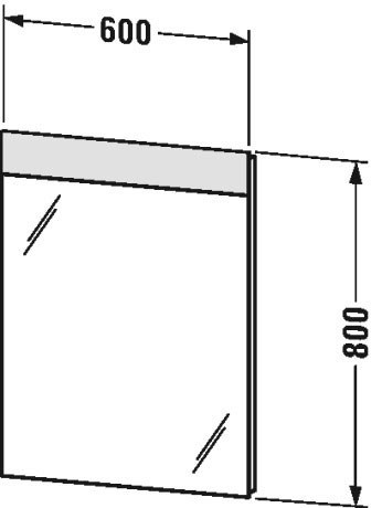 Duravit зеркало с подсветкой, durastyle, ds746703737 цвет: белый алюминий
