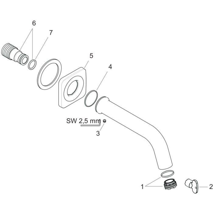 AXOR излив для ванной, Citterio M, шлифованное красное золото арт. 34410310