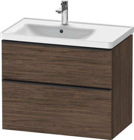 Duravit тумба подвесная под раковину 784 мм х 452 мм, d-neo, de435702121 цвет: орех темный