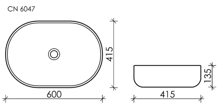 Ceramicanova раковина накладная element, cn6047mc цвет: коричневый