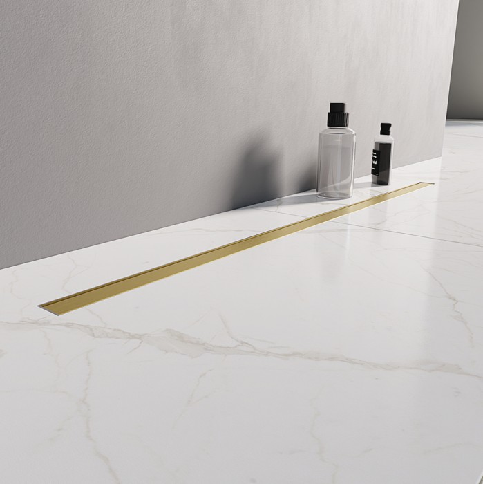 Душевой трап gold brushed 60 см, New trendy Visio slim, брашированное золото арт. OL-0081