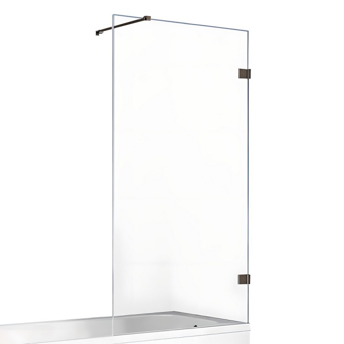 Шторка для ванны 50x150, New trendy Avexa gunmetal brushed, оружейная сталь арт. EXK-3515-WP