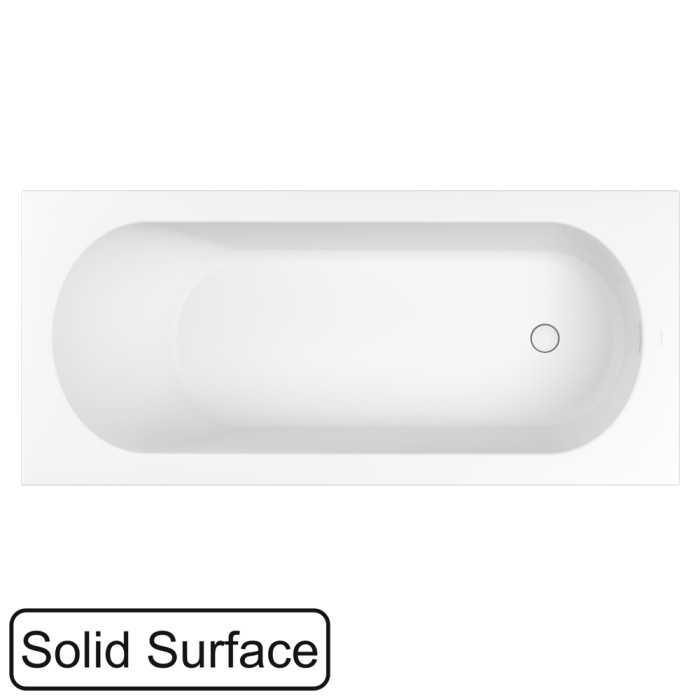 Ванна из иск. камня 180x75, пристенная, WHITECROSS Gin, белый мат арт. 0217.180075.200