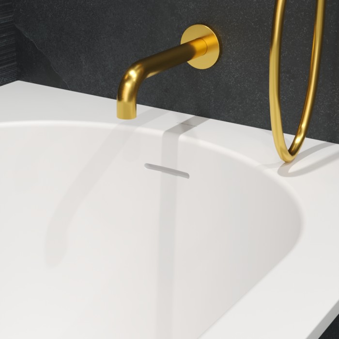 Ванна из иск. камня 180x75, пристенная, WHITECROSS Gin, белый мат арт. 0217.180075.200