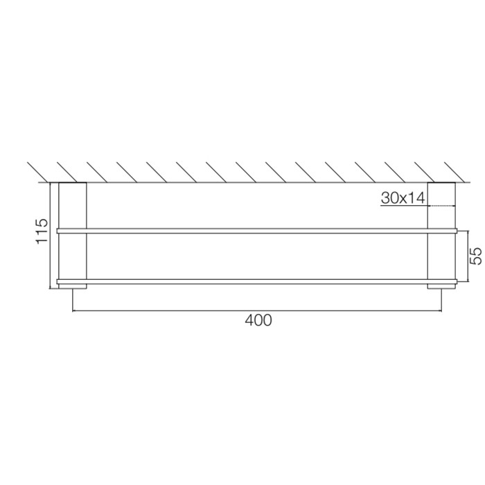 Fima Carlo Frattini полотенцедержатель 30см., двойной, подвесной, accessori, золото арт. f6021/40or