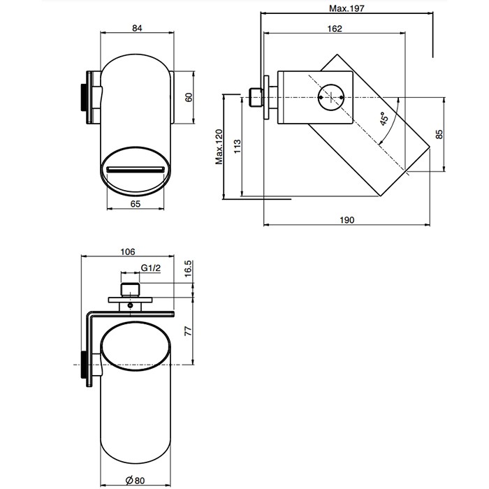 Fima Carlo Frattini верхний душ 8см., настенный soffioni, золото арт. f5919or