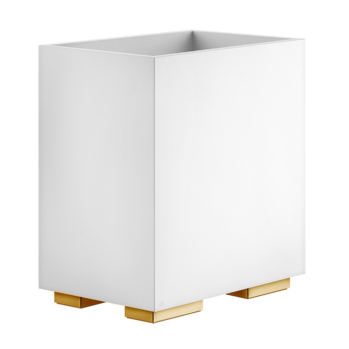 Gessi Корзина для мусора, Rettangolo, 20990#080 цвет: gold ccp/белый