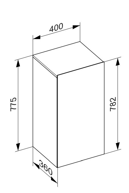 Keuco средний шкаф - пенал 360 мм х 400 мм х 782 мм, с 1 дверцей и двумя полками, кашемир/кашемир, stageline, кашемир арт. 32811 180002