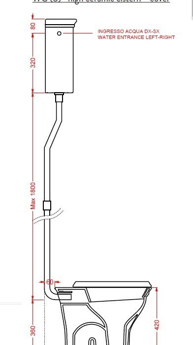 ArtCeram бачок для унитаза, cic006 01 00 civitas цвет: белый глянцевый