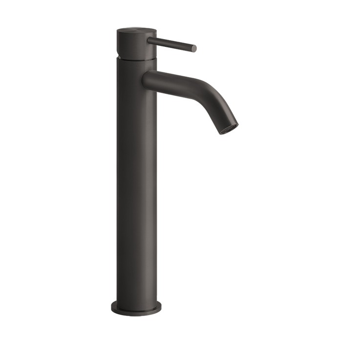 Gessi Смеситель для раковины, на 1 отв., высокий, h: 305мм, излив: 123мм, 316, 54009#707 цвет: brushed black metal pvd