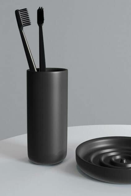 Salini стакан для зубных щеток, матовый, gocce, 1901201rf цвет: матовый черный