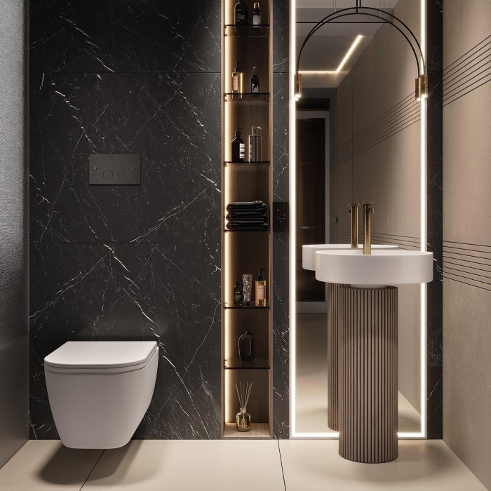 Раковина напольная 50хh90см с фрезерной панелью, Moma TOWER OYSTER, TOY0350FB цвет: белый