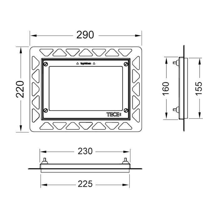 TECE рамка монтажная, металлическая, now - 9240644