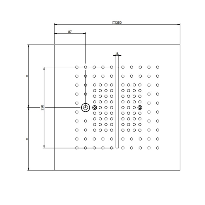 Gessi Накладная панель 35х35см, Mimi, 57875#299 цвет: black xl