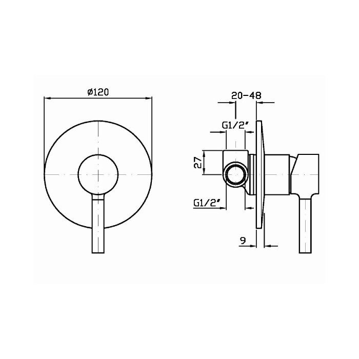 Zucchetti однорычажный смеситель для душа, pan, хром арт. zp6122 r99499