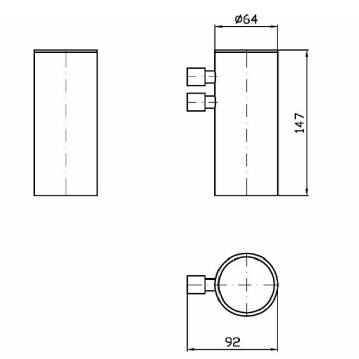 Zucchetti стакан для зубных щеток, подвесной, helm, brushed total black pvd арт. zad813.xp81