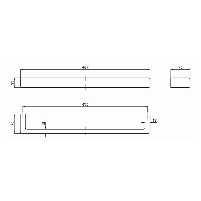 Zucchetti полотенцедержатель, 45см., подвесной, jingle, хром арт. zac921
