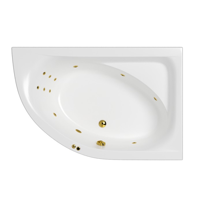 Ванна 170x110 (правая) line, Whitecross Aquarella, золото арт. 0109.170110.100.LINE.GL