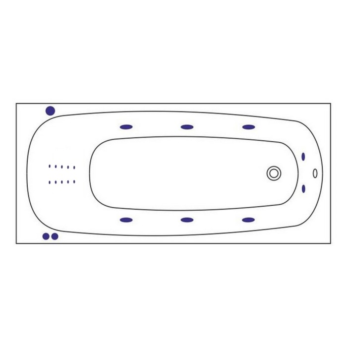 Встраиваемая ванна slim 170x75 smart nano, Whitecross Layla, золото арт. 0122.170075.100.SMARTNANO.GL