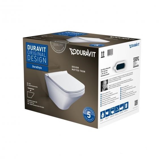 Duravit унитаз подвесной с вертикальным смывом, с сиденьем, durastyle, 45520900a1 цвет: белый