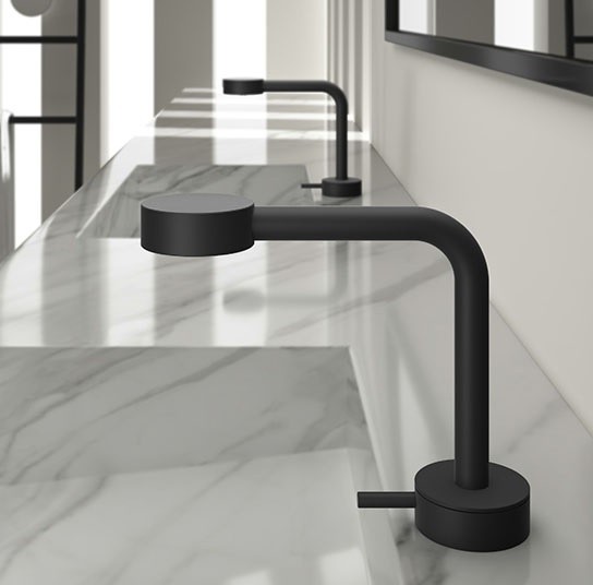 Cisal смеситель для раковины sm00073040 slim cisal, цвет: чёрный матовый