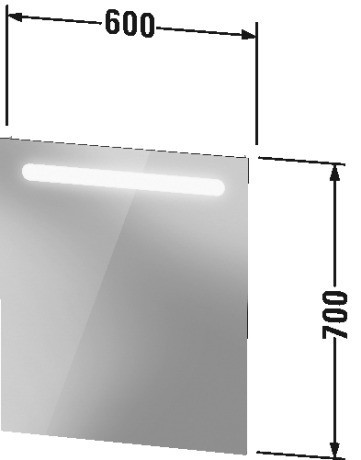 Duravit зеркало с подсветкой 35 мм х 600 мм х 700 мм с выключателем, no.1, n17951000000000 цвет: