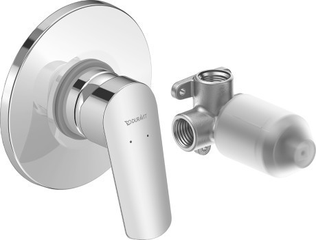 Duravit комплект: смеситель однорычажный для душа с внутренней частью диаметр 115 мм, no.1, n14210007010 цвет: хром