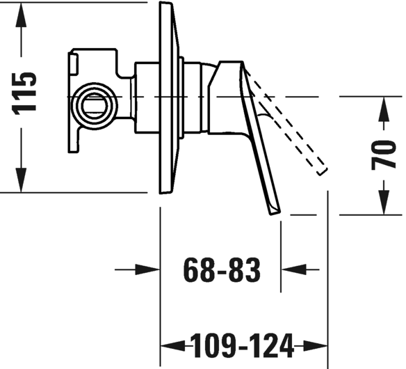 Duravit комплект: смеситель однорычажный для душа с внутренней частью диаметр 115 мм, no.1, n14210007010 цвет: хром