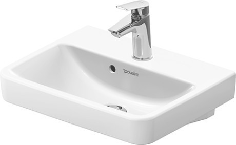 Duravit раковина встраиваемая сверху или подвесная 350 мм х 450 мм, с переливом, с отверстием под смеситель, no.1, 0743450000 цвет: белый