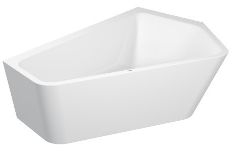 Duravit акриловая ванна 5 1900 х 1400 c двумя разными наклонами спинки, с бесшовной акриловой панелью и рамой, угловая, paiova, 700397000000000 цвет: белый