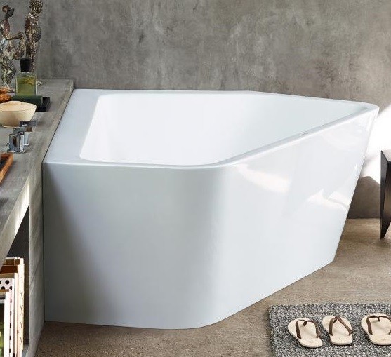 Duravit акриловая ванна 5 1900 х 1400 c двумя разными наклонами спинки, с бесшовной акриловой панелью и рамой, угловая, paiova, 700397000000000 цвет: белый