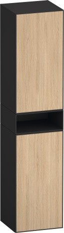 Duravit шкаф-пенал высокий 2 дверцы 360 мм х 400 мм х 1900 мм, zencha, ze1353r30800000 цвет: натуральный дуб/графит суперматовый