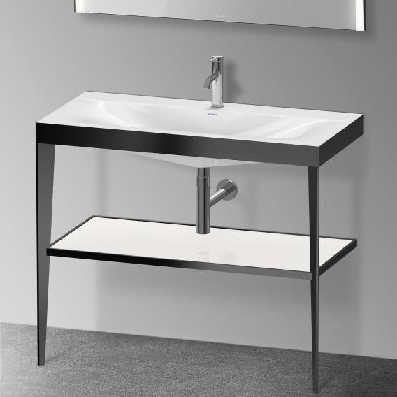 Duravit напольная консоль xviu/c-bonded 1000 мм х 850 мм, с умывальником viu, xviu, xv4716ob285 цвет: черный матовый/белый глянцевый лак