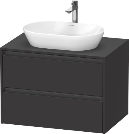 Duravit тумба подвесная под раковину 550 мм х 800 мм х 568 мм, ketho.2, k24895080800000 цвет: графит суперматовый