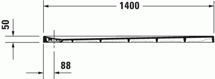 Duravit душевой поддон 1400 мм х 800 мм, stonetto, 720217180000000 цвет: бетон