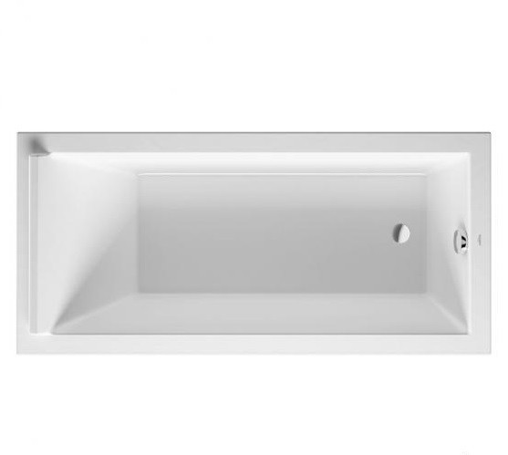 Duravit акриловая ванна 1700 х 800 c одним наклоном для спины, starck, 700336000000000 цвет: белый