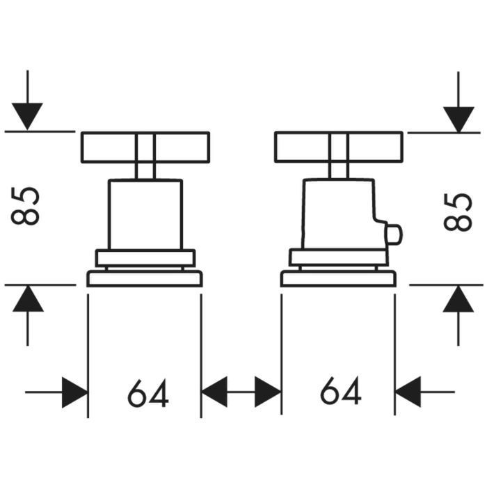 AXOR термостат на край ванны, Citterio, полированный черный хром арт. 39480330