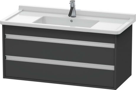Duravit тумба подвесная под раковину с двумя выдвижными ящиками, ketho, kt664504949 цвет: графит матовый