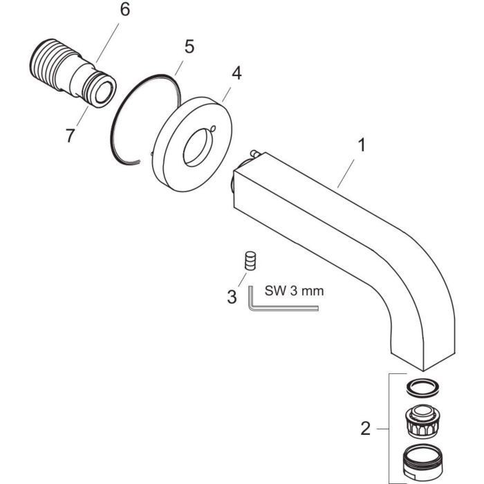 AXOR излив для ванной, Citterio, красное золото арт. 39410300