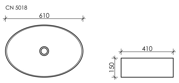 Ceramicanova раковина накладная element, cn5018 цвет: белый